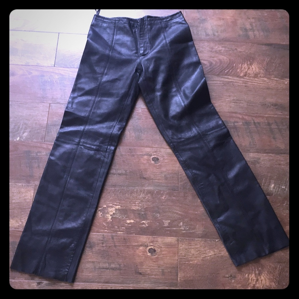 Vintage Women’s Leather Pants. Small Sz. 8. Italy